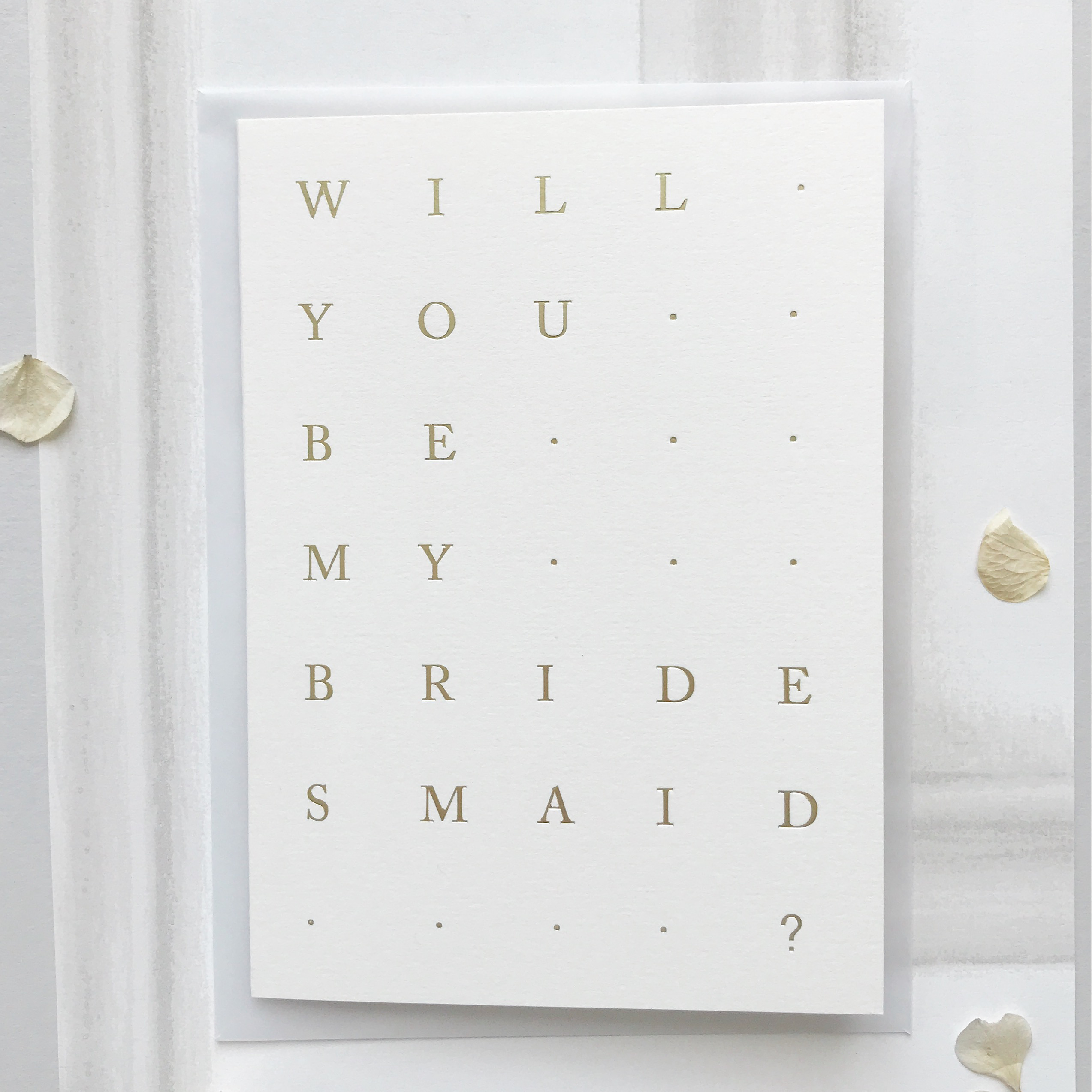 Bridesmaid Card Natural