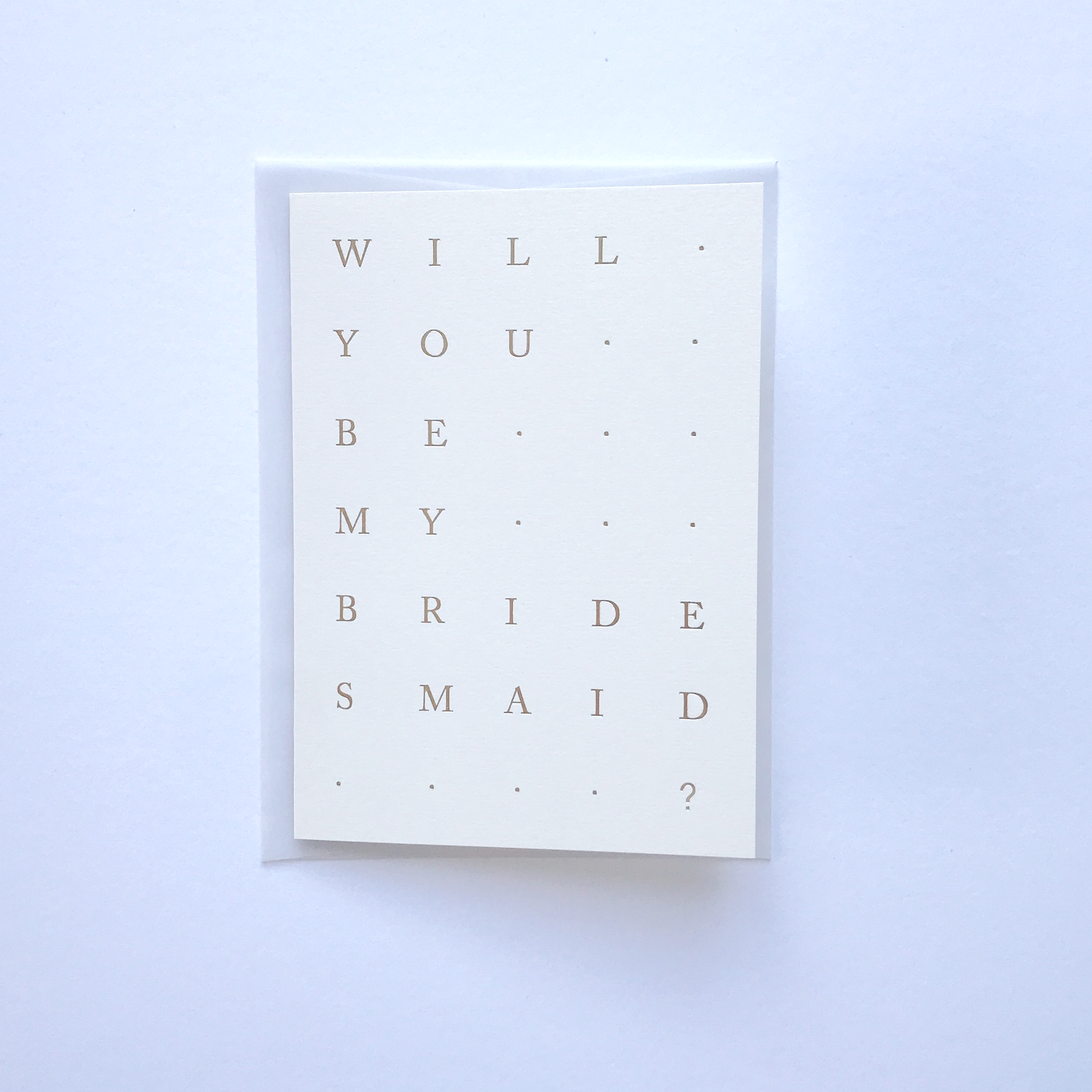 Bridesmaid Card Natural