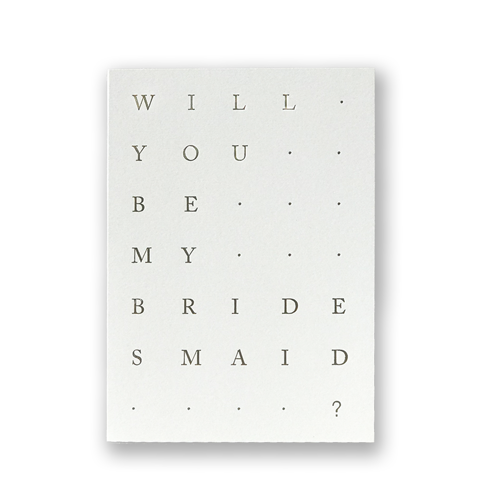 Bridesmaid Card Natural