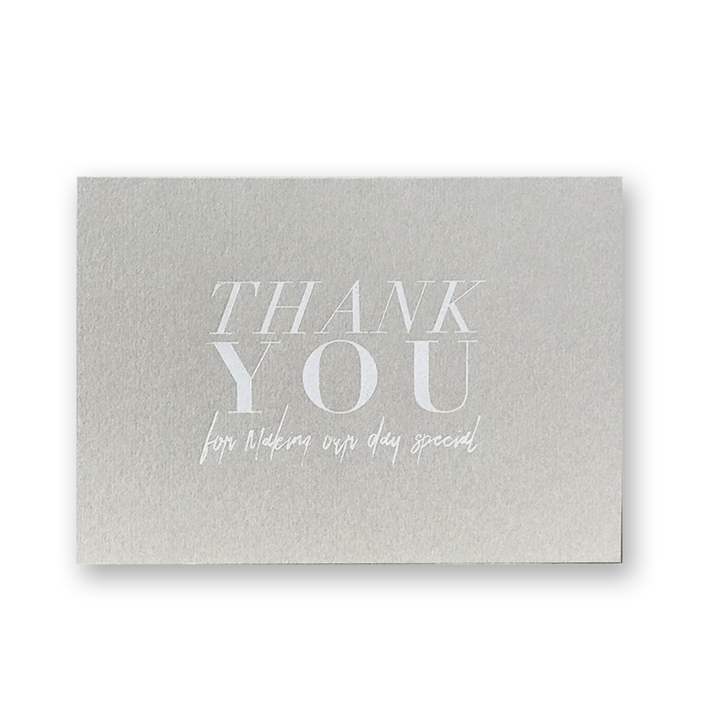 Thank You Cards-White Foil