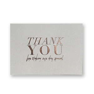 Thank You Cards-Stone-Rose Foil