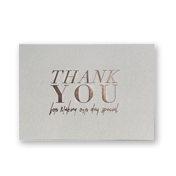 Thank You Cards-Stone-Rose Foil
