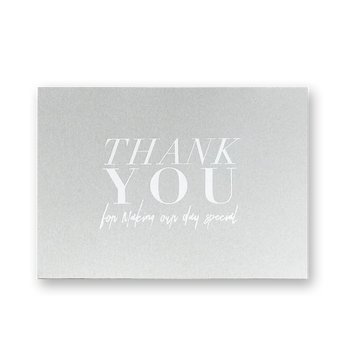 Thank You Cards-Grey-White Foil