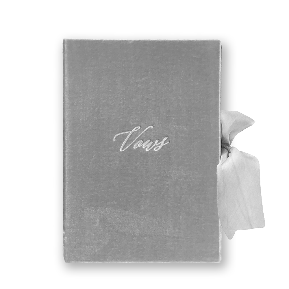 Vow Book Covers Uk Velvet - Light Grey Wedding Stationery wedding theme