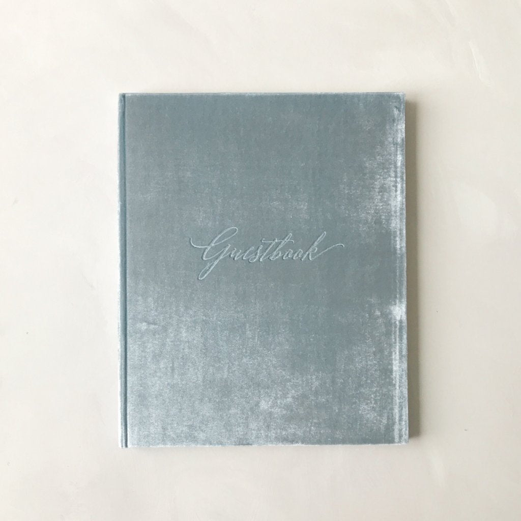 Guestbook - Silk Velvet Bleu