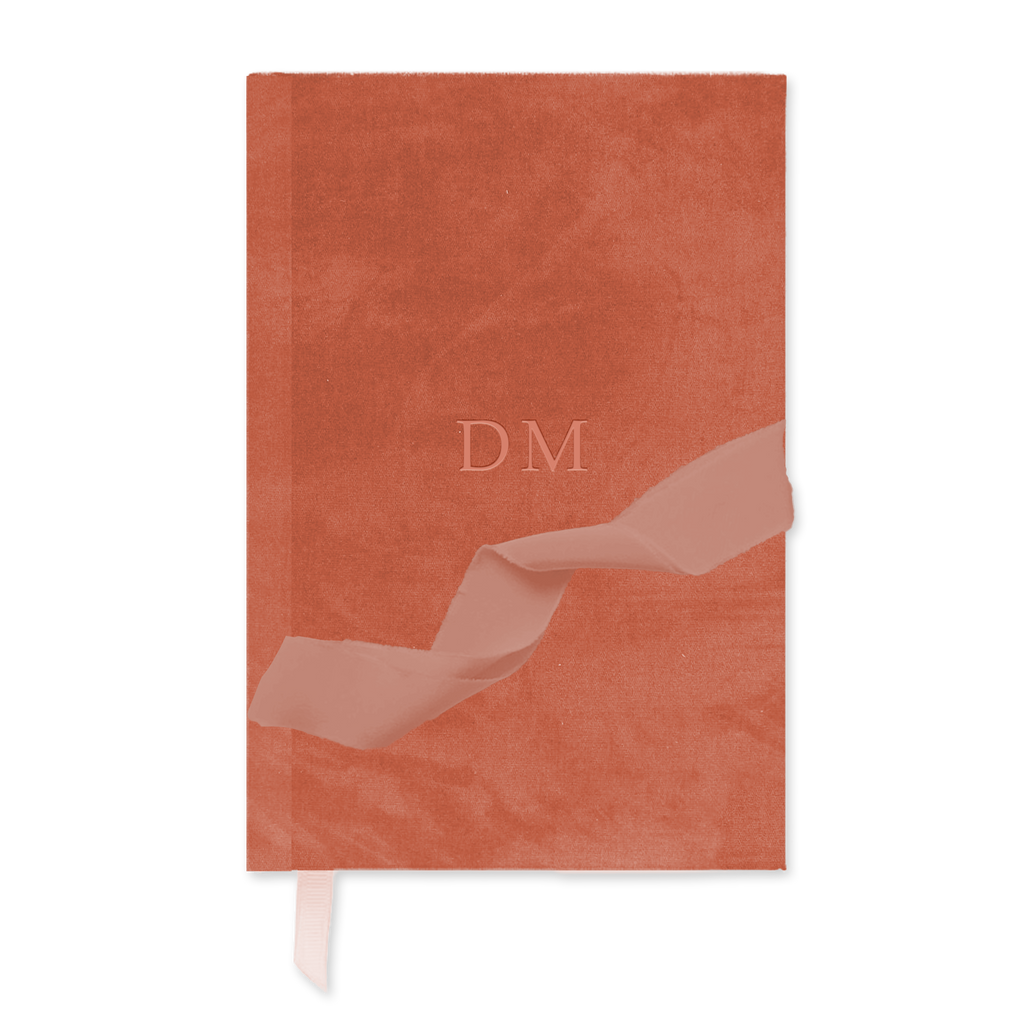 Custom Velvet Notebook - Peach