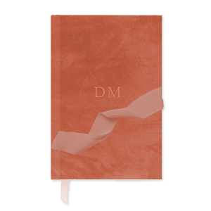 Custom Velvet Notebook - Peach