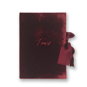 Vow Book Covers Uk Velvet - Dark Red Wedding Stationery , Dark Red Wedding Theme