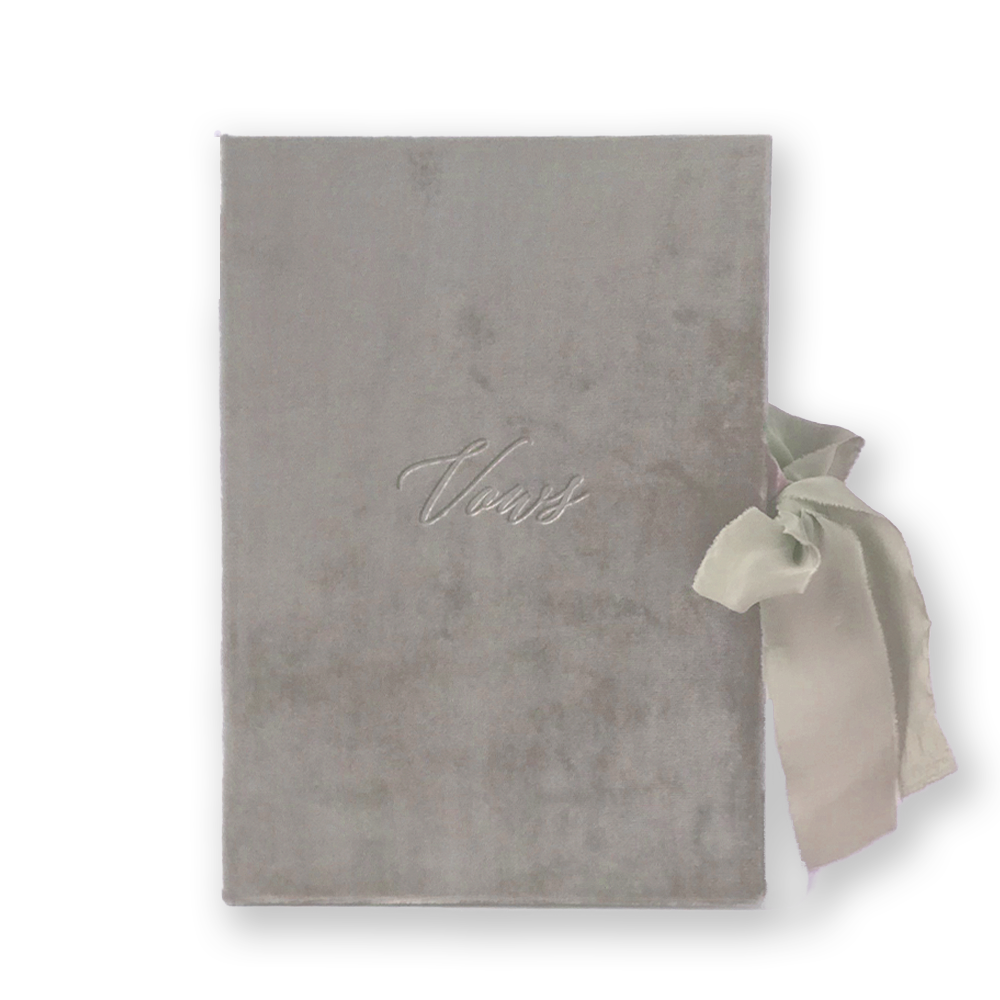 Vow Book Covers Uk Velvet - Taupe Wedding Stationery wedding theme